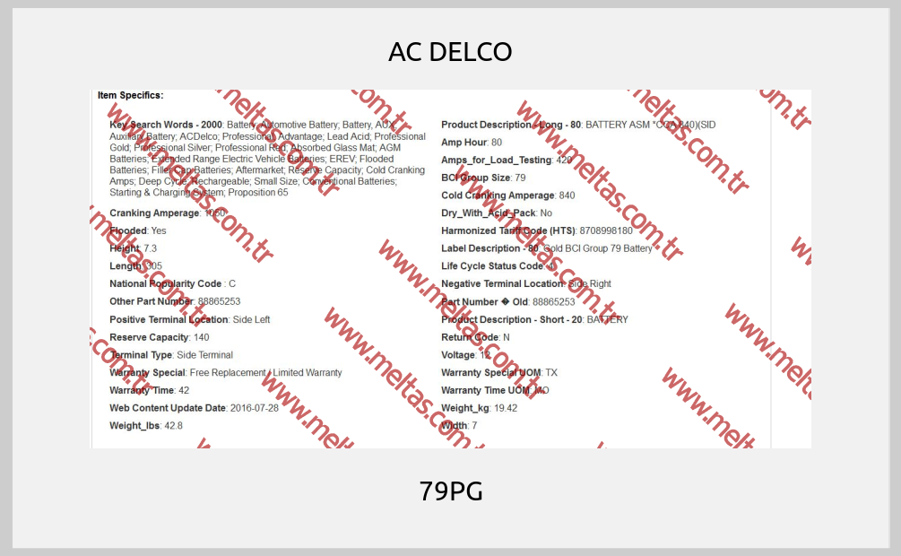 AC DELCO - 79PG