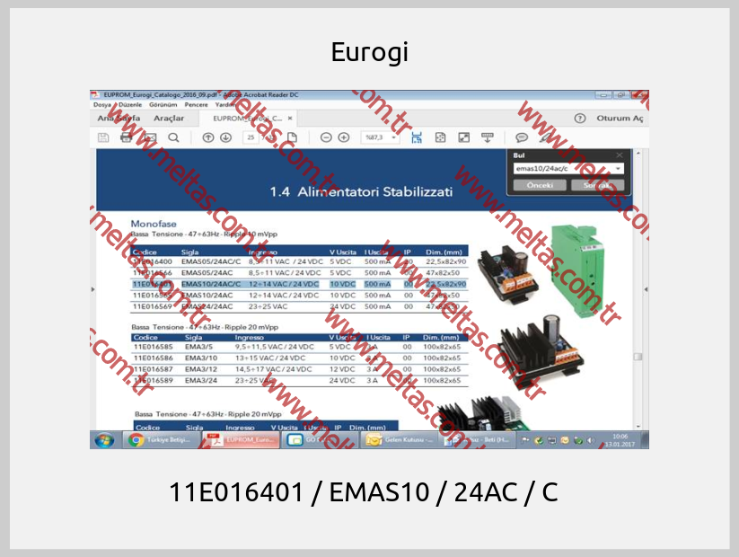Eurogi - 11E016401 / EMAS10 / 24AC / C  