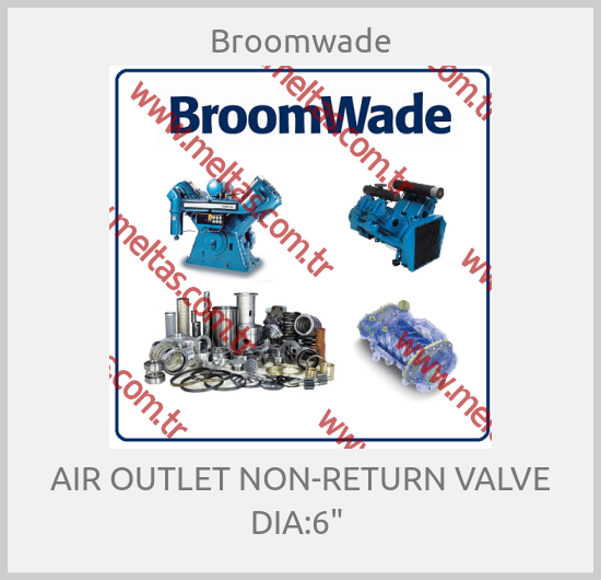Broomwade - AIR OUTLET NON-RETURN VALVE DIA:6" 