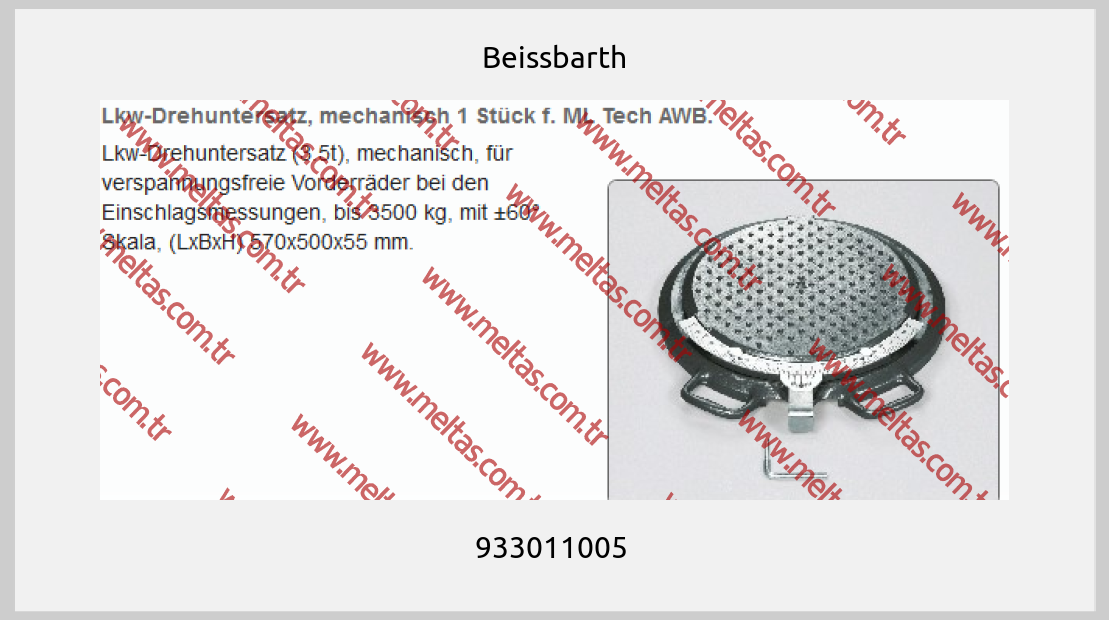 Beissbarth - 933011005 