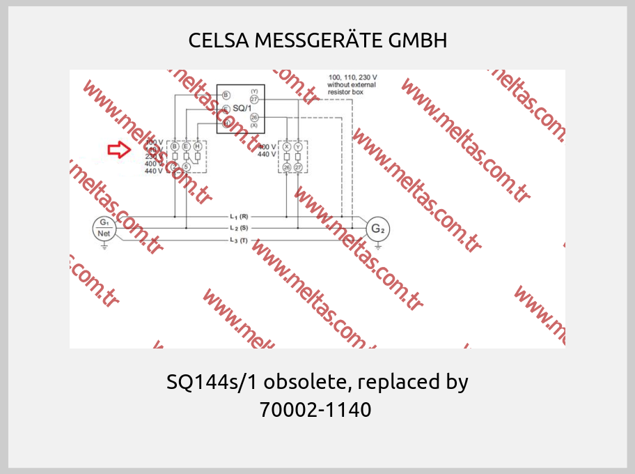 CELSA MESSGERÄTE GMBH - SQ144s/1 obsolete, replaced by 70002-1140 