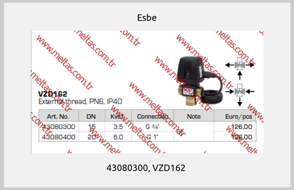 Esbe - 43080300, VZD162 