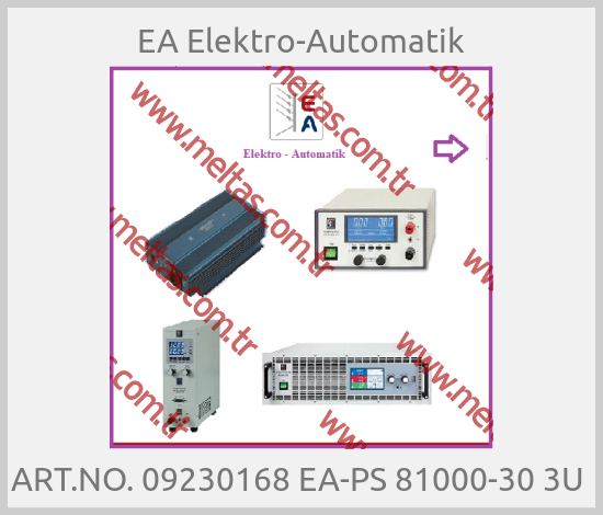 EA Elektro-Automatik - ART.NO. 09230168 EA-PS 81000-30 3U 