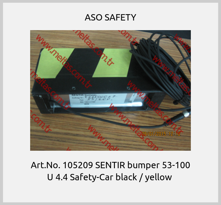 ASO SAFETY - Art.No. 105209 SENTIR bumper 53-100 U 4.4 Safety-Car black / yellow 