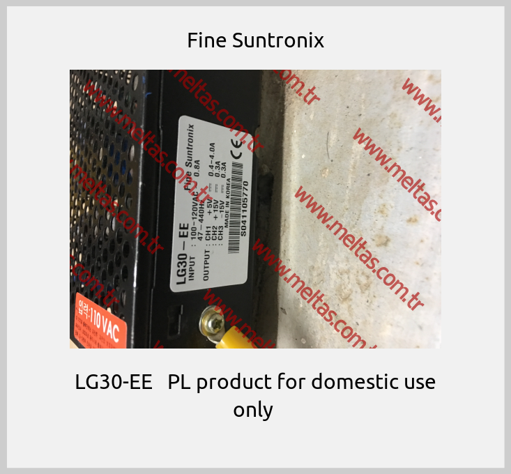 Fine Suntronix - LG30-EE   PL product for domestic use only 