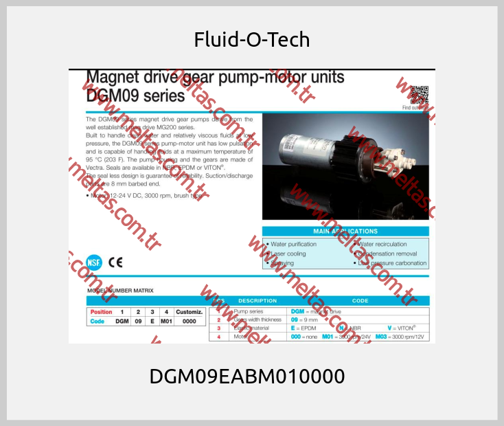Fluid-O-Tech - DGM09EABM010000  