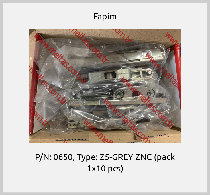 Fapim - P/N: 0650, Type: Z5-GREY ZNC (pack 1x10 pcs)