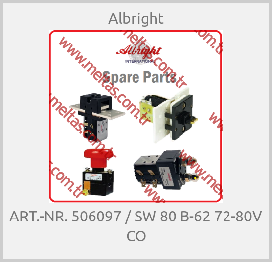 Albright-ART.-NR. 506097 / SW 80 B-62 72-80V CO