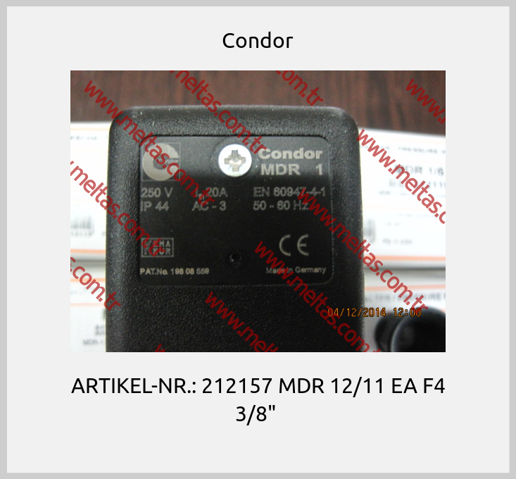 Condor - ARTIKEL-NR.: 212157 MDR 12/11 EA F4 3/8" 