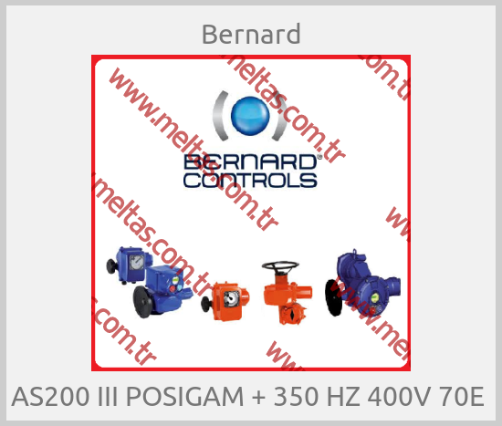 Bernard - AS200 III POSIGAM + 350 HZ 400V 70E 