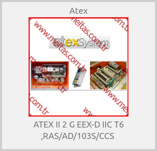 Atex - ATEX II 2 G EEX-D IIC T6 ,RAS/AD/103S/CCS 