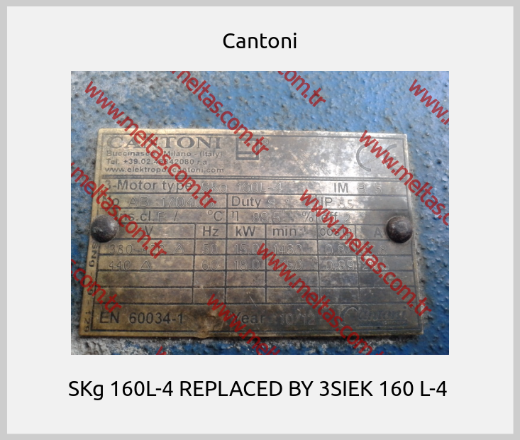 Cantoni - SKg 160L-4 REPLACED BY 3SIEK 160 L-4 
