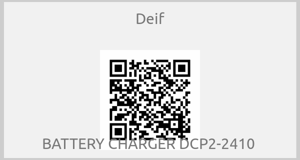 Deif-BATTERY CHARGER DCP2-2410 