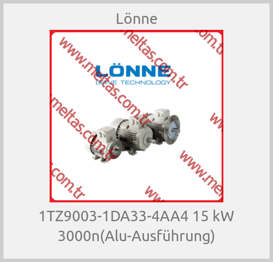 Lönne - 1TZ9003-1DA33-4AA4 15 kW 3000n(Alu-Ausführung)