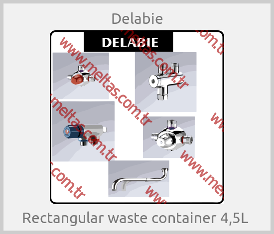 Delabie-Rectangular waste container 4,5L 
