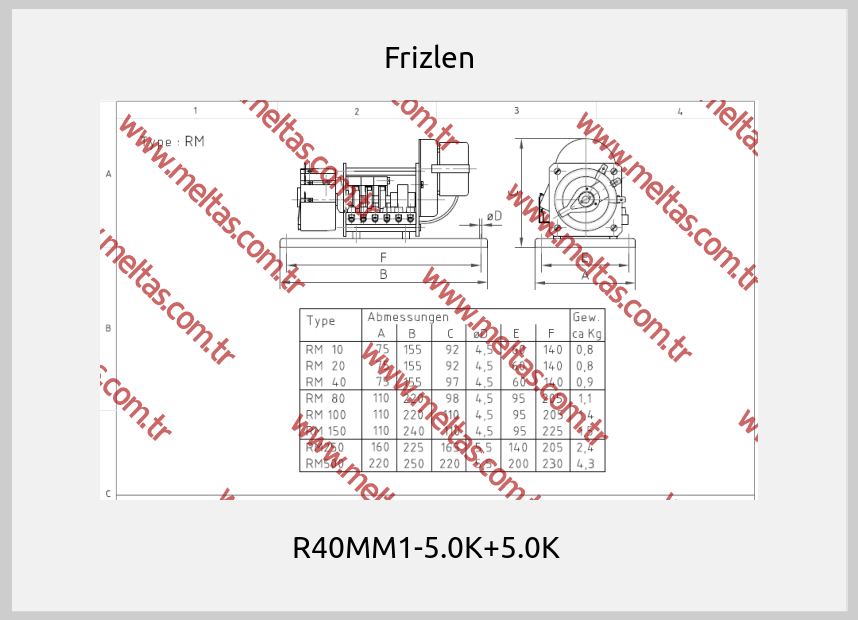 Frizlen - R40MM1-5.0K+5.0K 