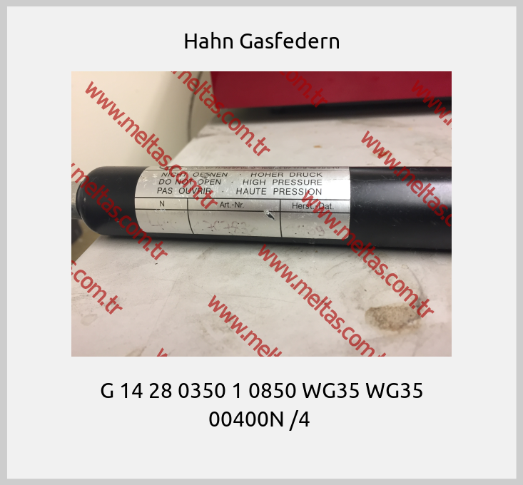 Hahn Gasfedern - G 14 28 0350 1 0850 WG35 WG35 00400N /4 