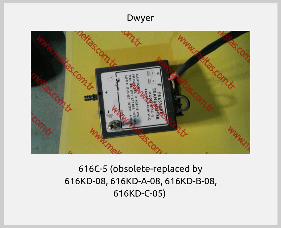 Dwyer - 616C-5 (obsolete-replaced by 616KD-08, 616KD-A-08, 616KD-B-08, 616KD-C-05) 