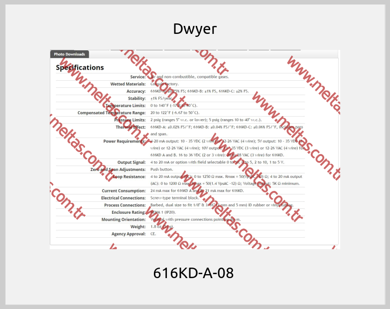 Dwyer-616KD-A-08 