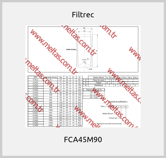 Filtrec - FCA45M90