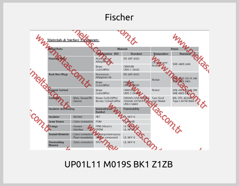 Fischer - UP01L11 M019S BK1 Z1ZB 