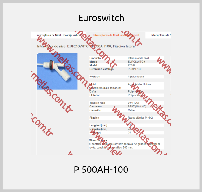 Euroswitch - P 500AH-100
