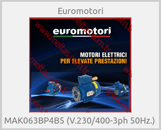 Euromotori-MAK063BP4B5 (V.230/400-3ph 50Hz.) 