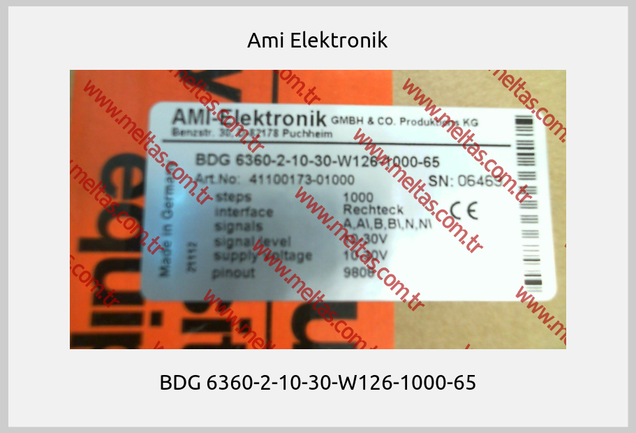 Ami Elektronik - BDG 6360-2-10-30-W126-1000-65