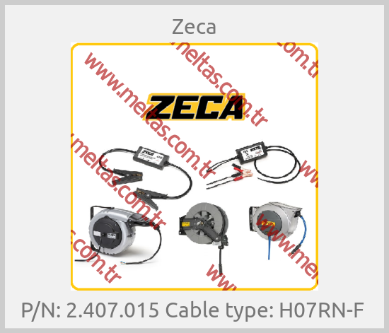 Zeca - P/N: 2.407.015 Cable type: H07RN-F 