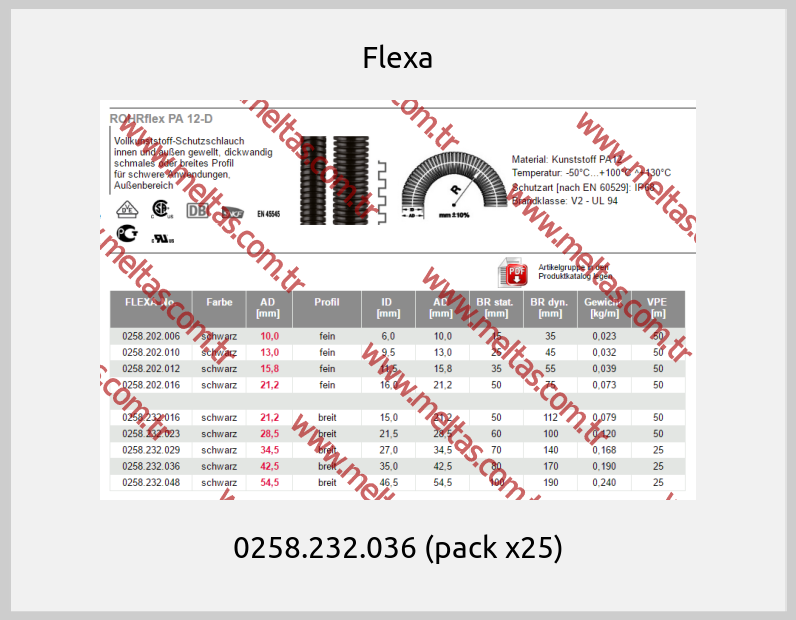 Flexa - 0258.232.036 (pack x25)