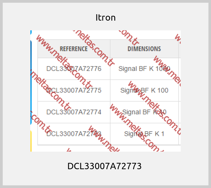 Itron -  DCL33007A72773 