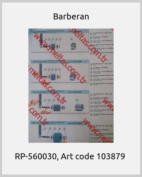 Barberan - RP-560030, Art code 103879 