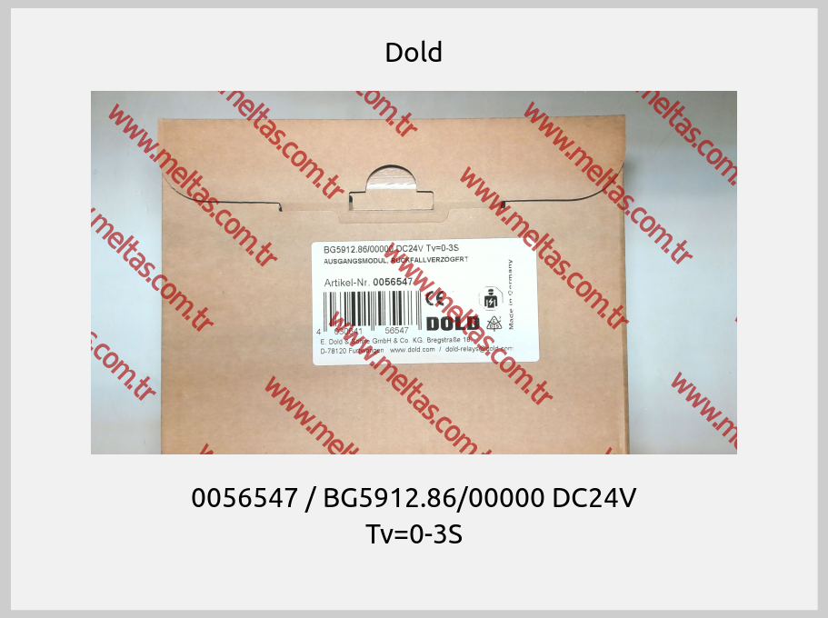 Dold-0056547 / BG5912.86/00000 DC24V Tv=0-3S