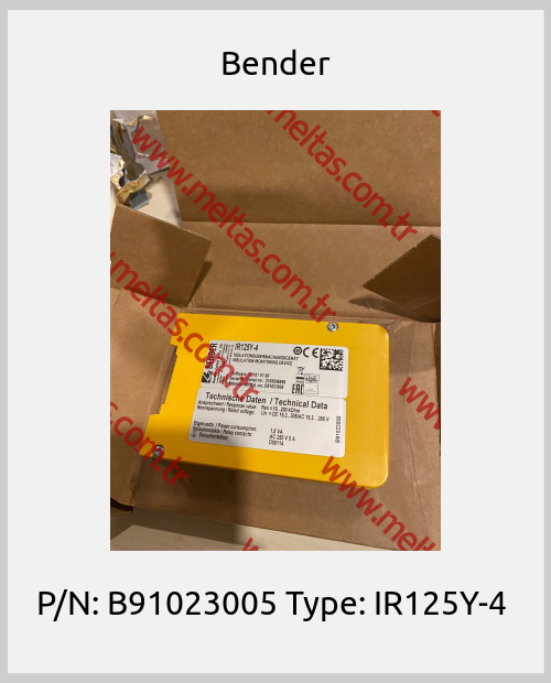 Bender - P/N: B91023005 Type: IR125Y-4 