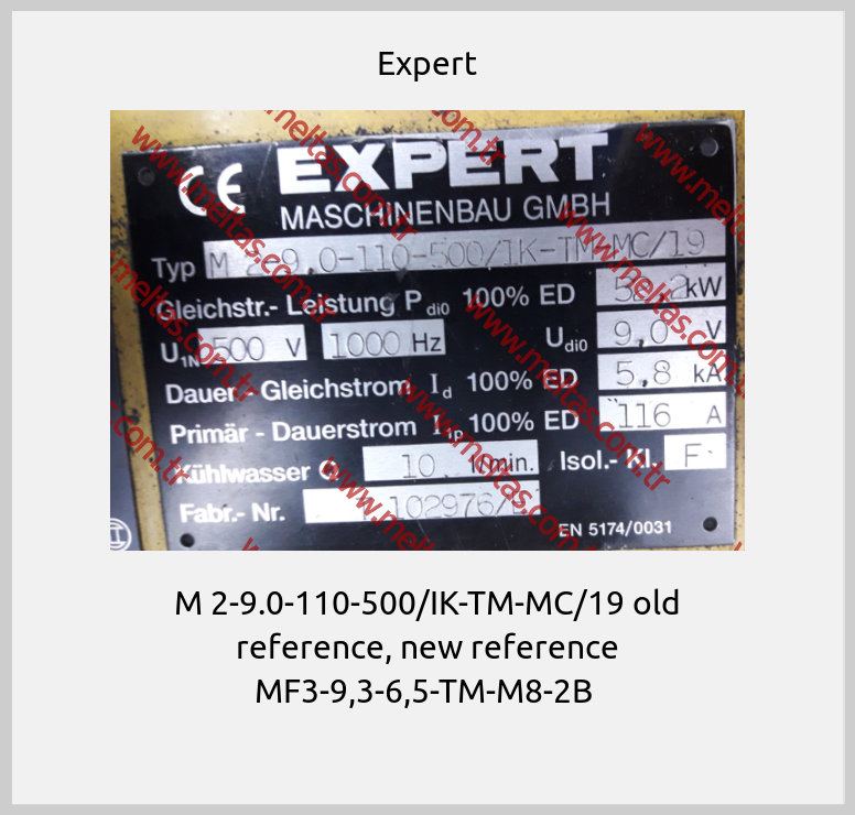 Expert-M 2-9.0-110-500/IK-TM-MC/19 old reference, new reference MF3-9,3-6,5-TM-M8-2B 
