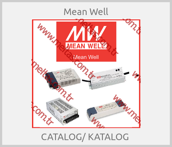 Mean Well - CATALOG/ KATALOG 