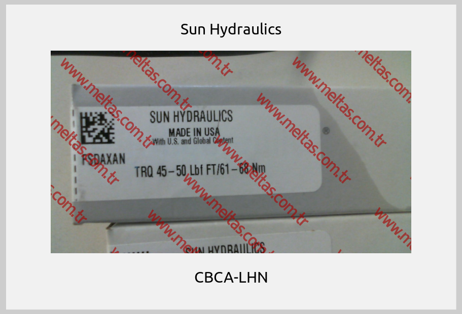Sun Hydraulics - CBCA-LHN