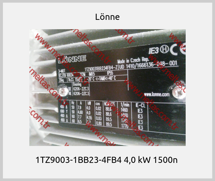 Lönne - 1TZ9003-1BB23-4FB4 4,0 kW 1500n 