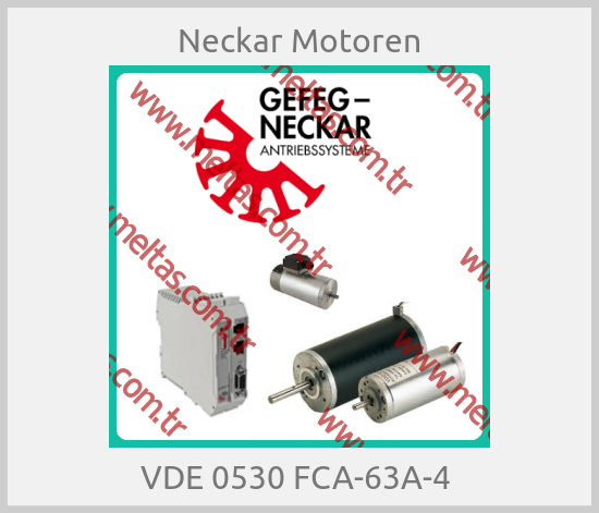 Neckar Motoren - VDE 0530 FCA-63A-4 