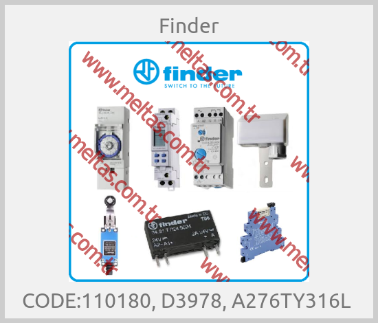 Finder - CODE:110180, D3978, A276TY316L 