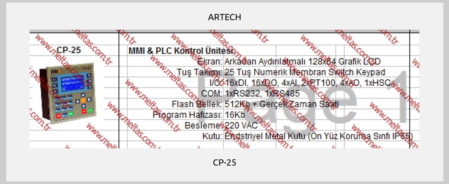 ARTECH - CP-25