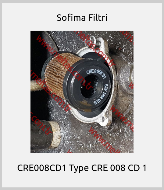 Sofima Filtri - CRE008CD1 Type CRE 008 CD 1