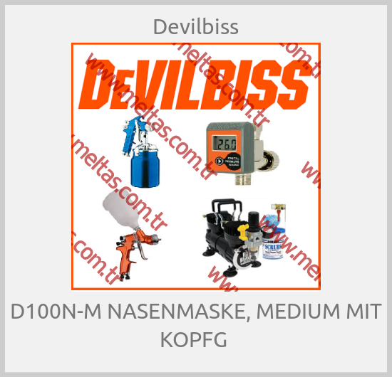 Devilbiss - D100N-M NASENMASKE, MEDIUM MIT KOPFG 