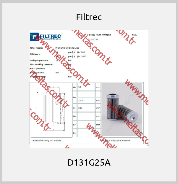 Filtrec - D131G25A