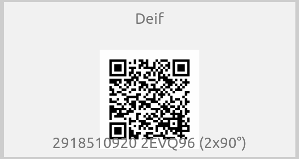 Deif - 2918510920 2EVQ96 (2x90°)