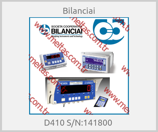 Bilanciai - D410 S/N:141800 