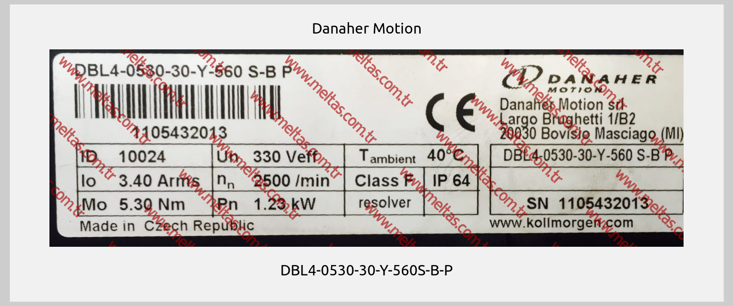 Danaher Motion - DBL4-0530-30-Y-560S-B-P