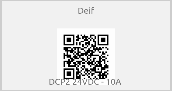 Deif-DCP2 24VDC - 10A 