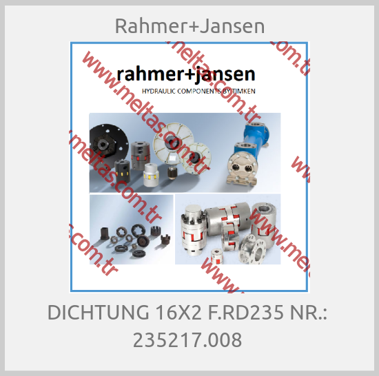 Rahmer+Jansen-DICHTUNG 16X2 F.RD235 NR.:  235217.008 