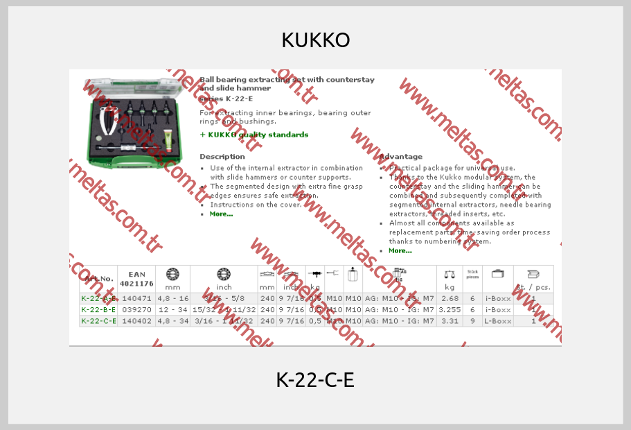 KUKKO - K-22-C-E